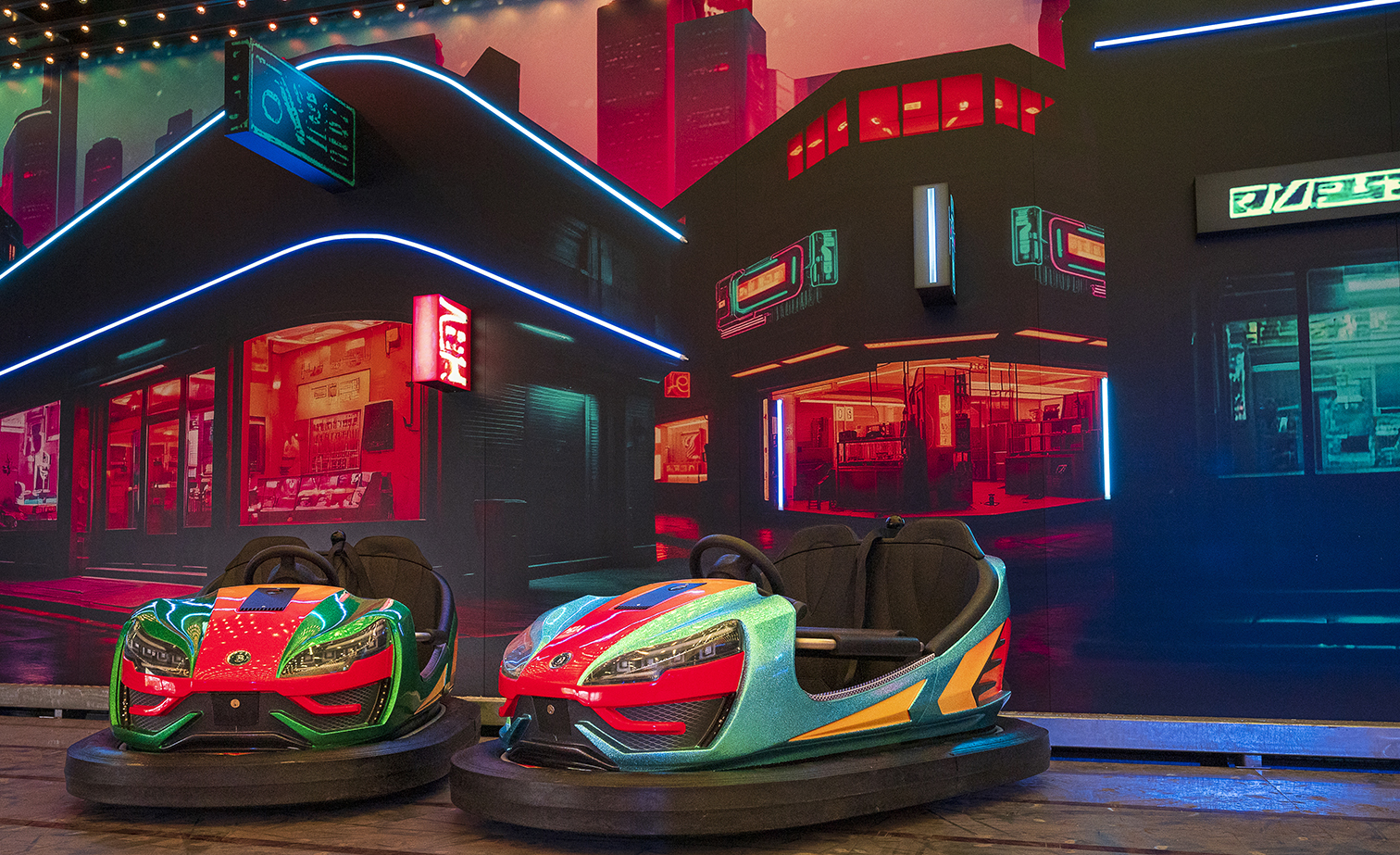 Funfields Theme Park Dodgem Bumper Cars 4