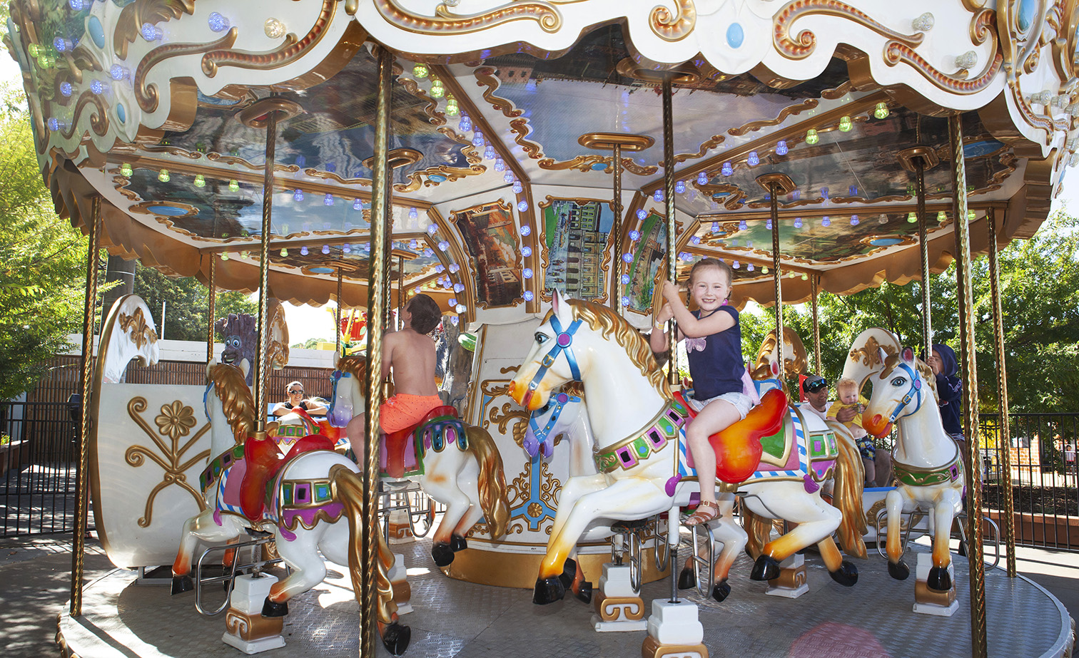 Funfields Theme Park Pony Carousel Kids Rides 2