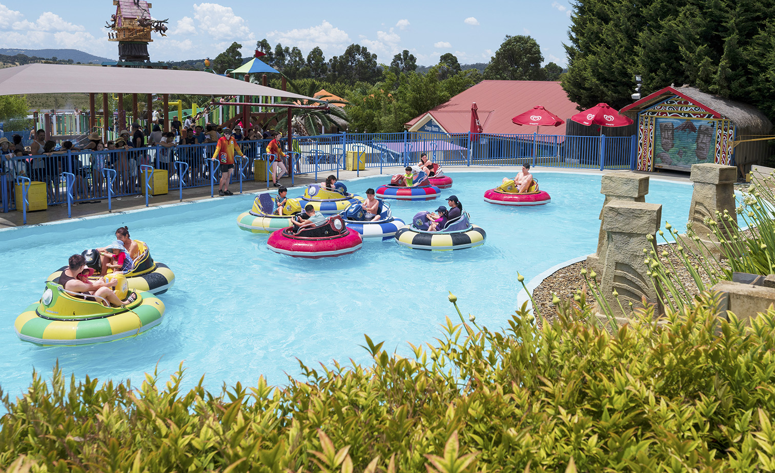 Funfields Theme Park Tiki Bay Bumper Boat Rides 1