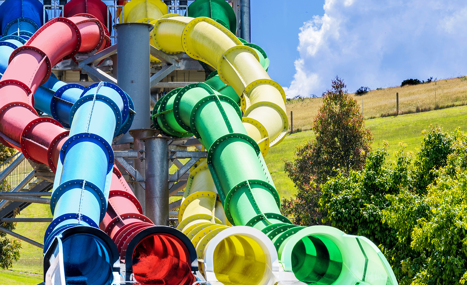 Funfields Theme Park Waterslide Race 1