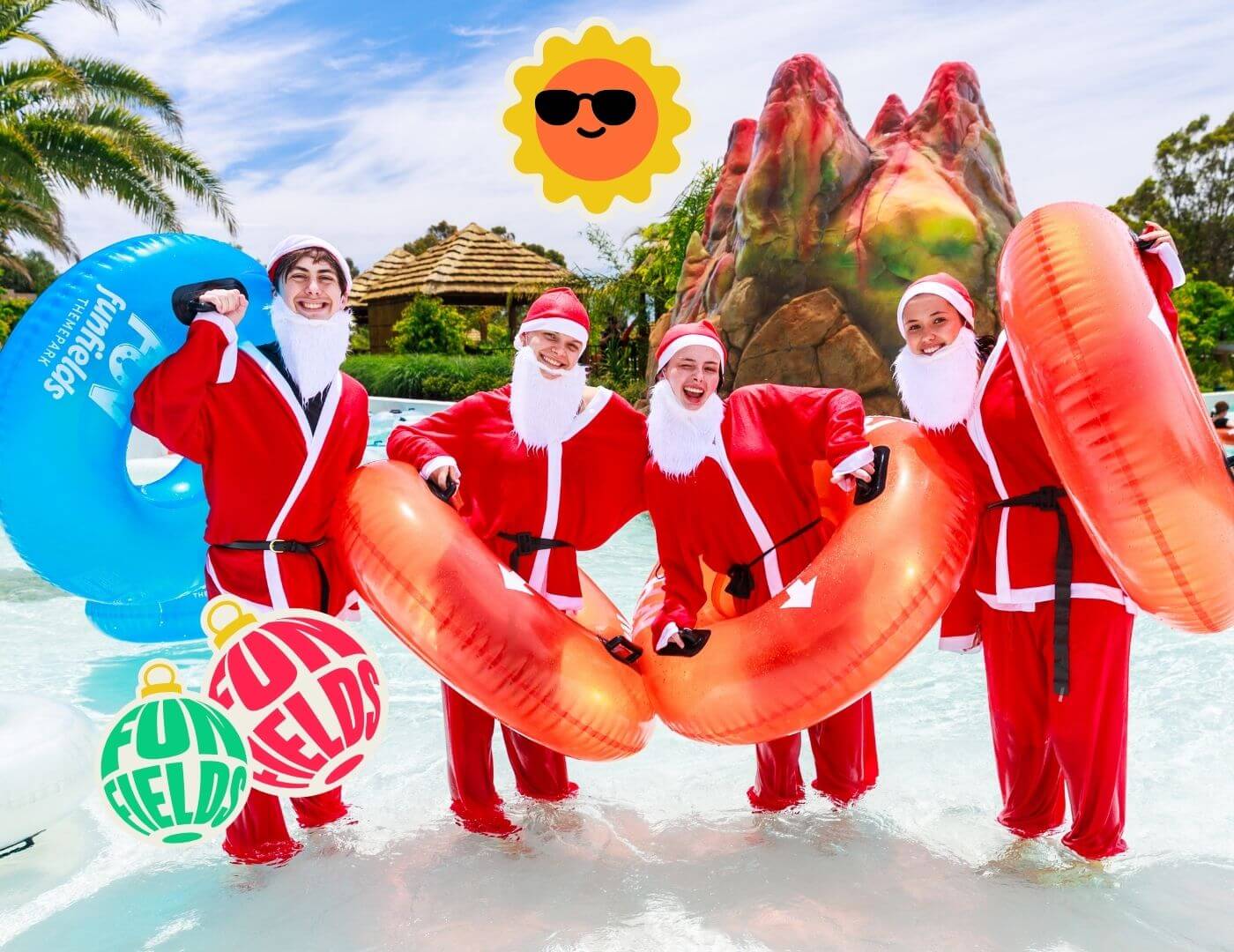 Santa Splash Day At Funfields Theme Park
